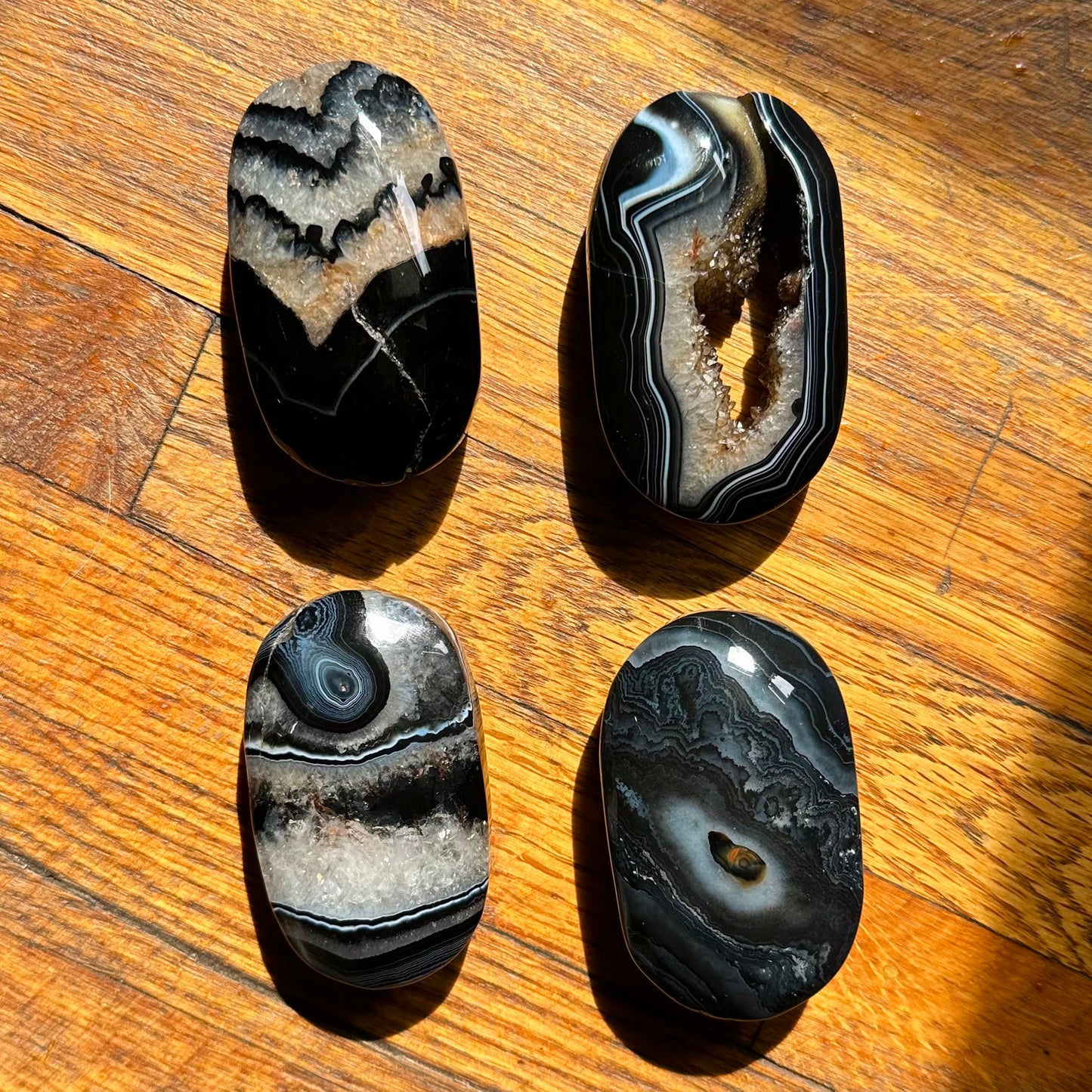 Black Stripe Agate Palm