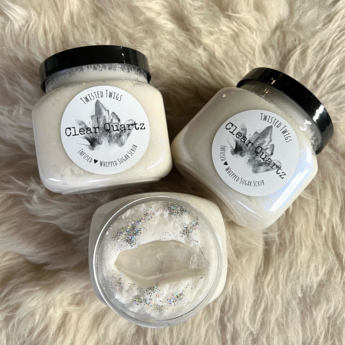 Clear Quartz | Infused Whipped Sugar Scrub |