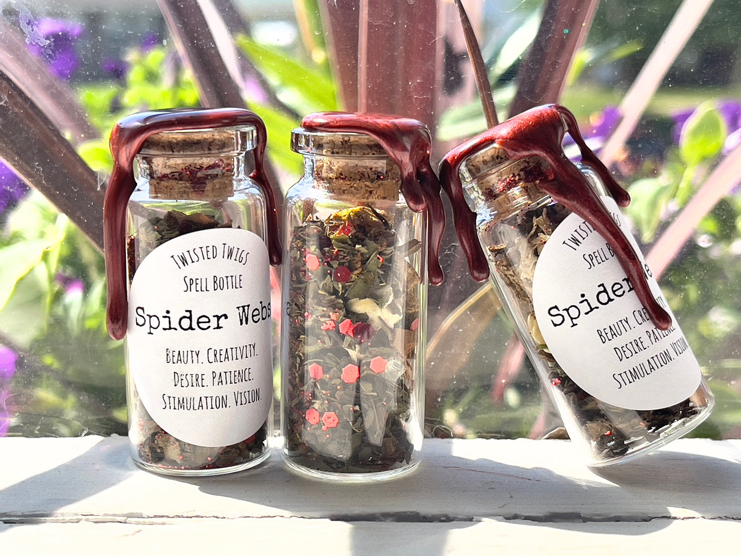 Spider Webs Spell Bottle