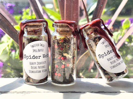 Spider Webs Spell Bottle